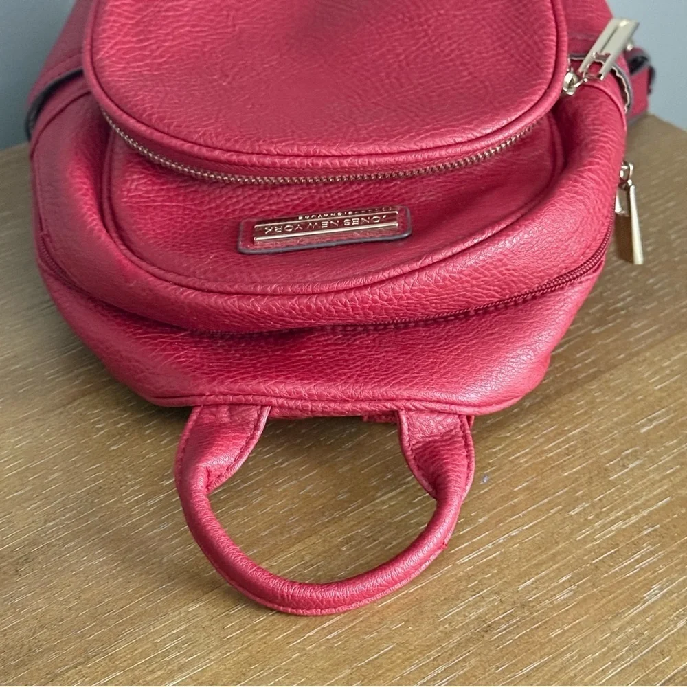 Jones New York Signature Red Mini Backpack Purse